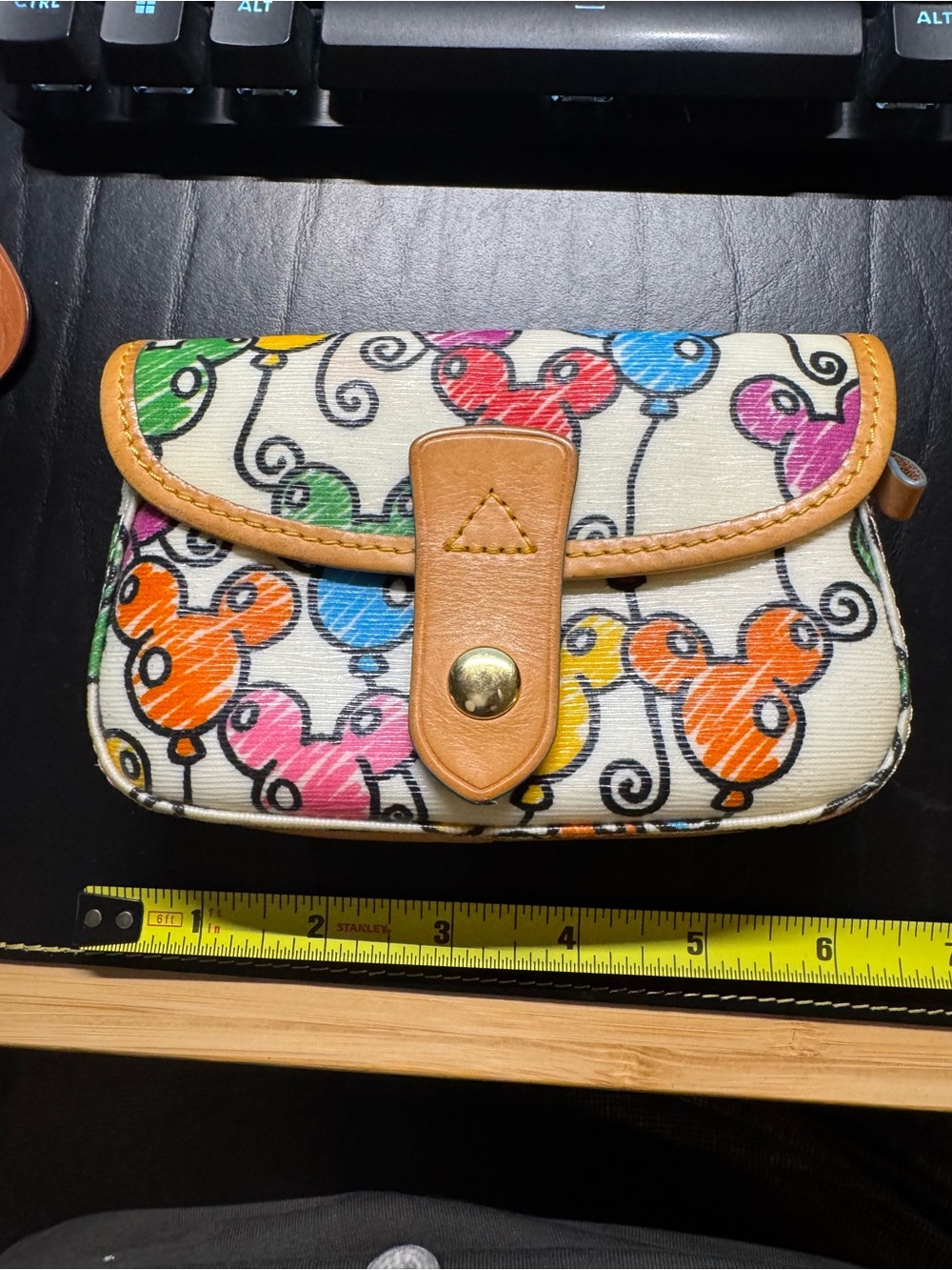 Dooney & Bourke Disney parks Multicolor Balloon Pattern wristlet